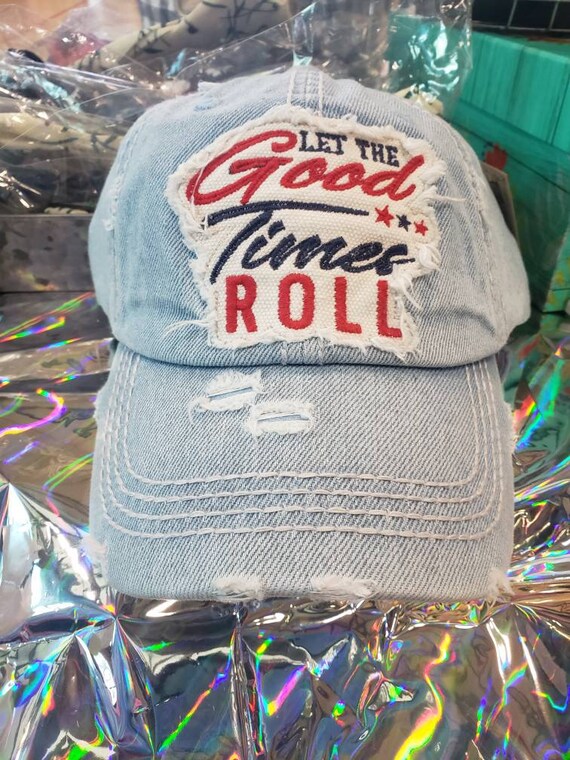 Roll Distressed Ball Cap Kbethos - Etsy