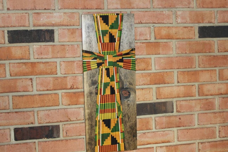 African Wall Art Ethnic Hanging Wood Cross Decor