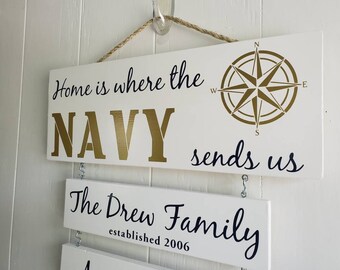 Navy Home Decor Etsy