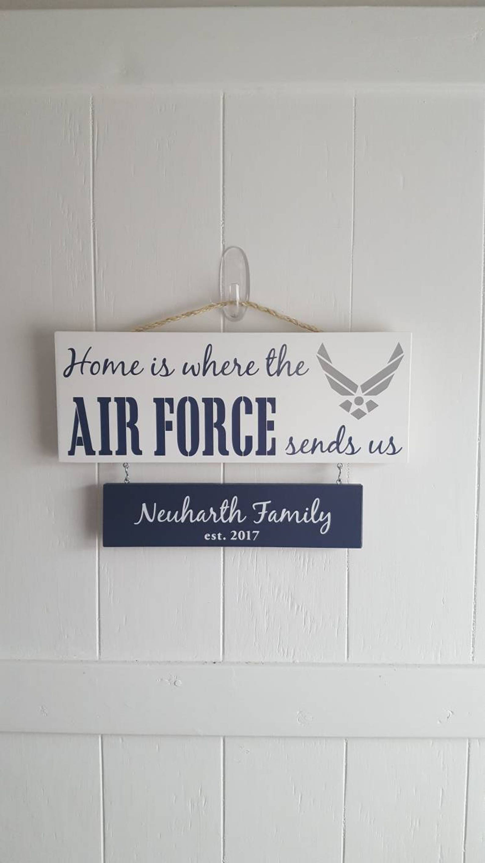 Home is Where the Air Force Sends Us Patriotic Wall Décor Etsy