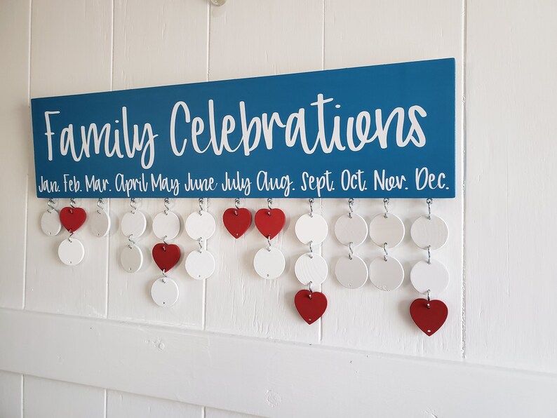 Family Celebration Sign Celebrations Board Ready to ship Mother/'s Day Gift Wood Calendar Birthday Calendar Perpetual Calendar