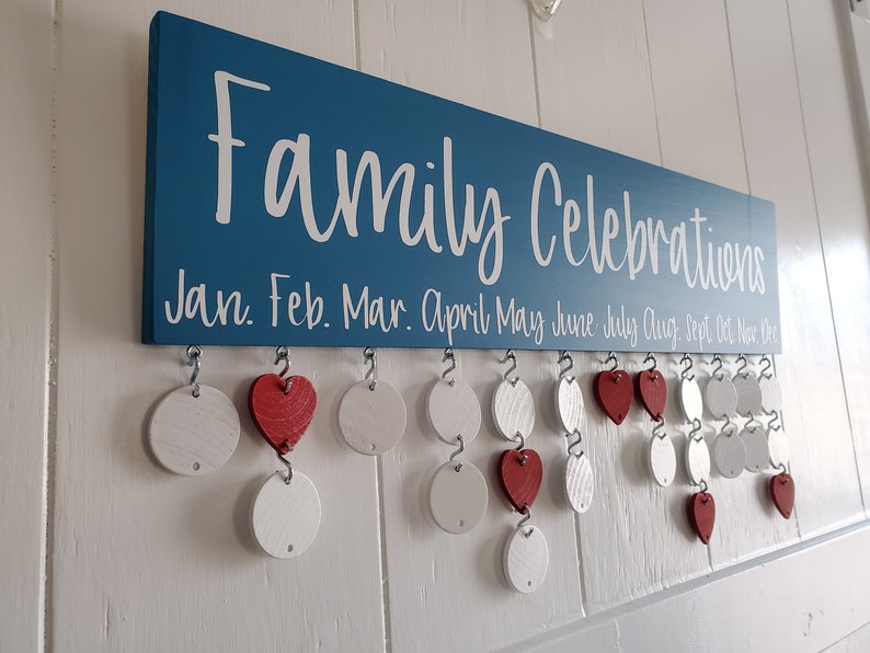 Family Celebration Sign Celebrations Board Ready to ship Mother/'s Day Gift Wood Calendar Birthday Calendar Perpetual Calendar