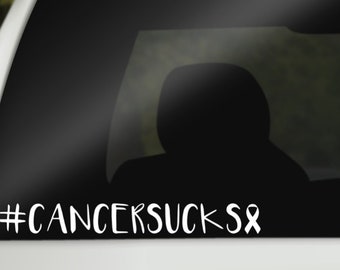 CancerSucks Decal/#CancerSucks Sticker, hashtag cancer sucks, awareness decal, cancer ribbon, Cure Cancer, fight cancer