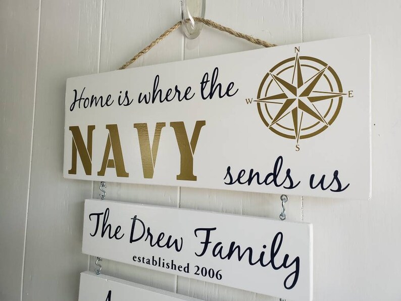 Home is Where the Navy Sends Us Navy Sign Patriotic Wall Etsy