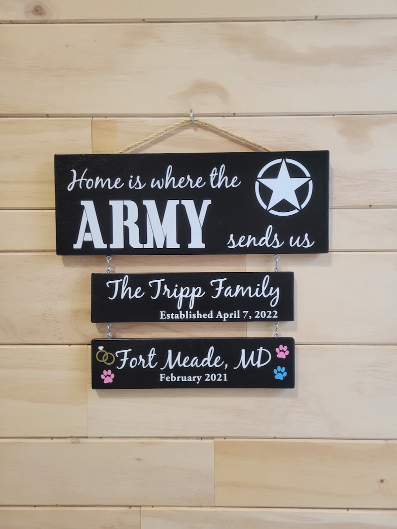 Goodbye Sign Army Army Duty Station Sign: Personalized Military Retirement Gift - Etsy