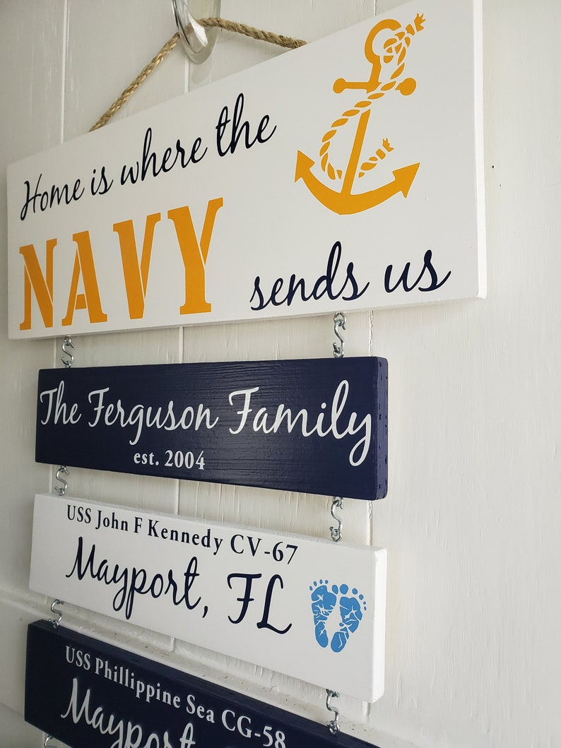 Home is Where the Navy Sends Us Navy Sign Patriotic Wall Etsy