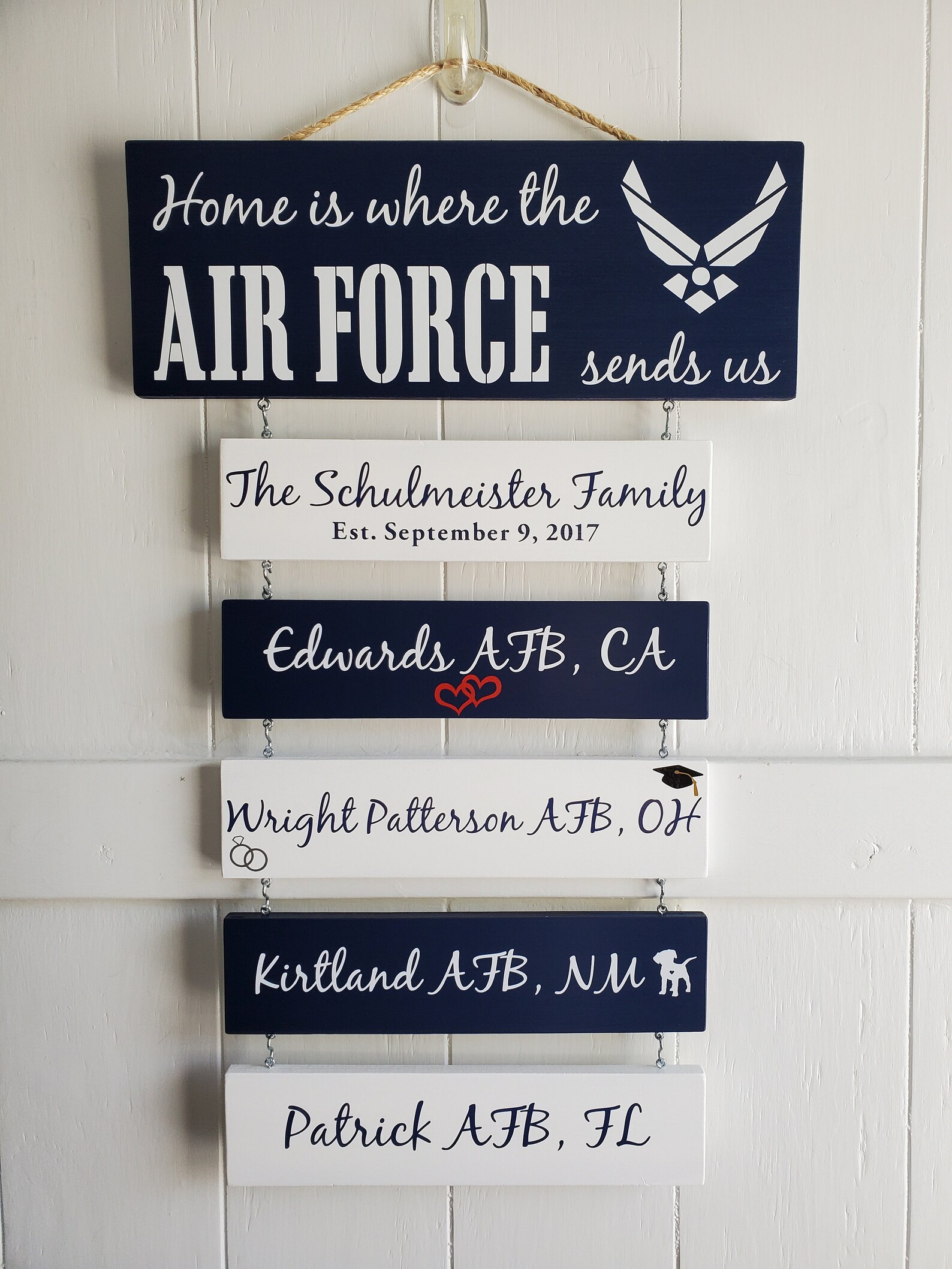 Home is Where the Air Force Sends Us Patriotic Wall Décor Etsy