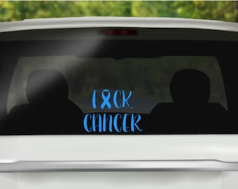F*ck Cancer Decal: Awareness Ribbon Sticker, Cancer Support