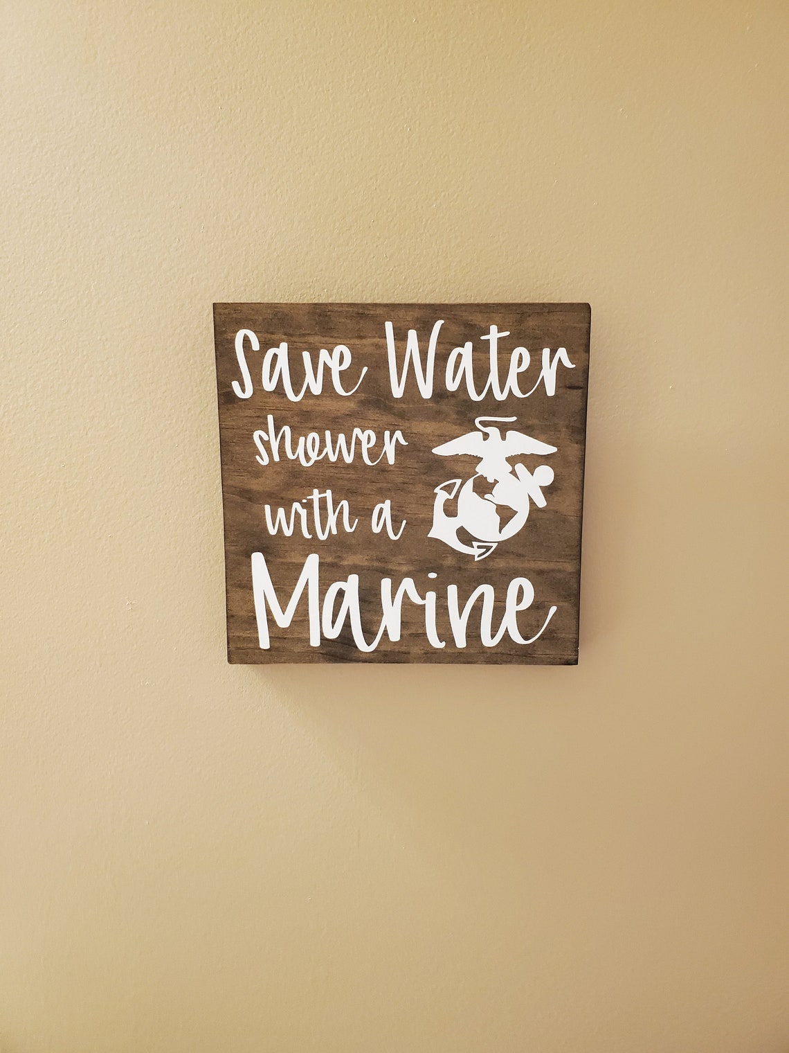 Save Water Shower with a Marine Marine Corps Bathroom Decor Etsy