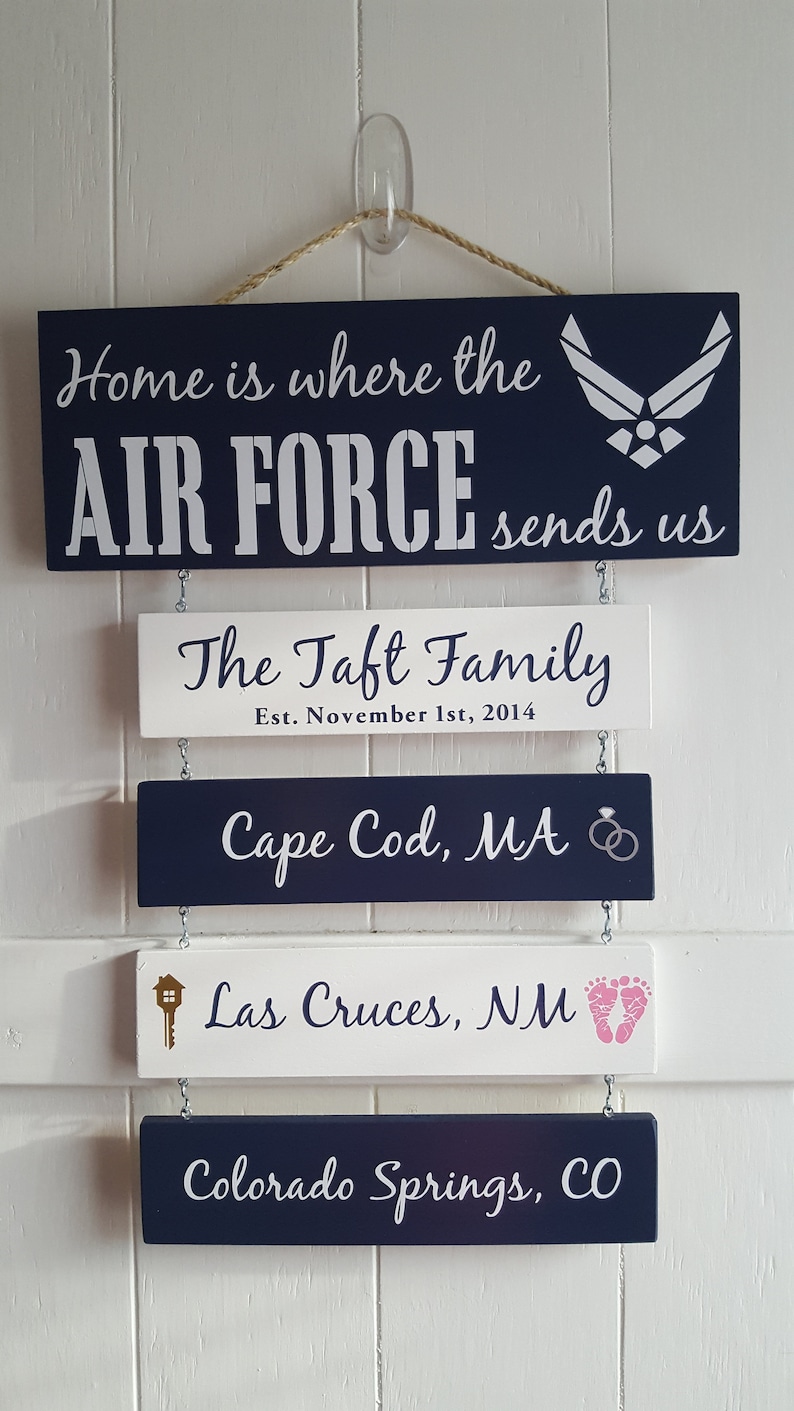 Home is Where the Air Force Sends Us Patriotic Wall Décor Etsy