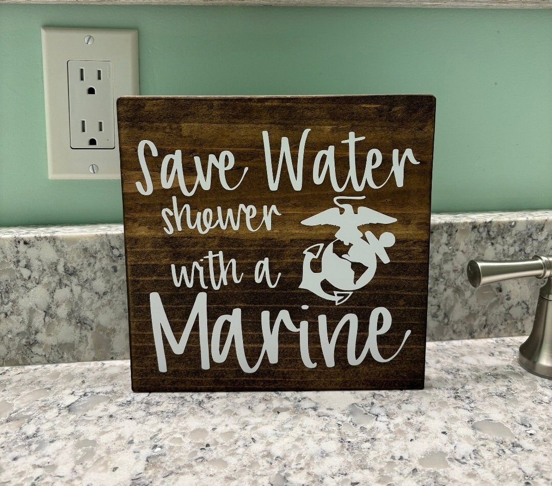 Marine Corps Bathroom Sign: Save Water, Military Humor Decor - Etsy