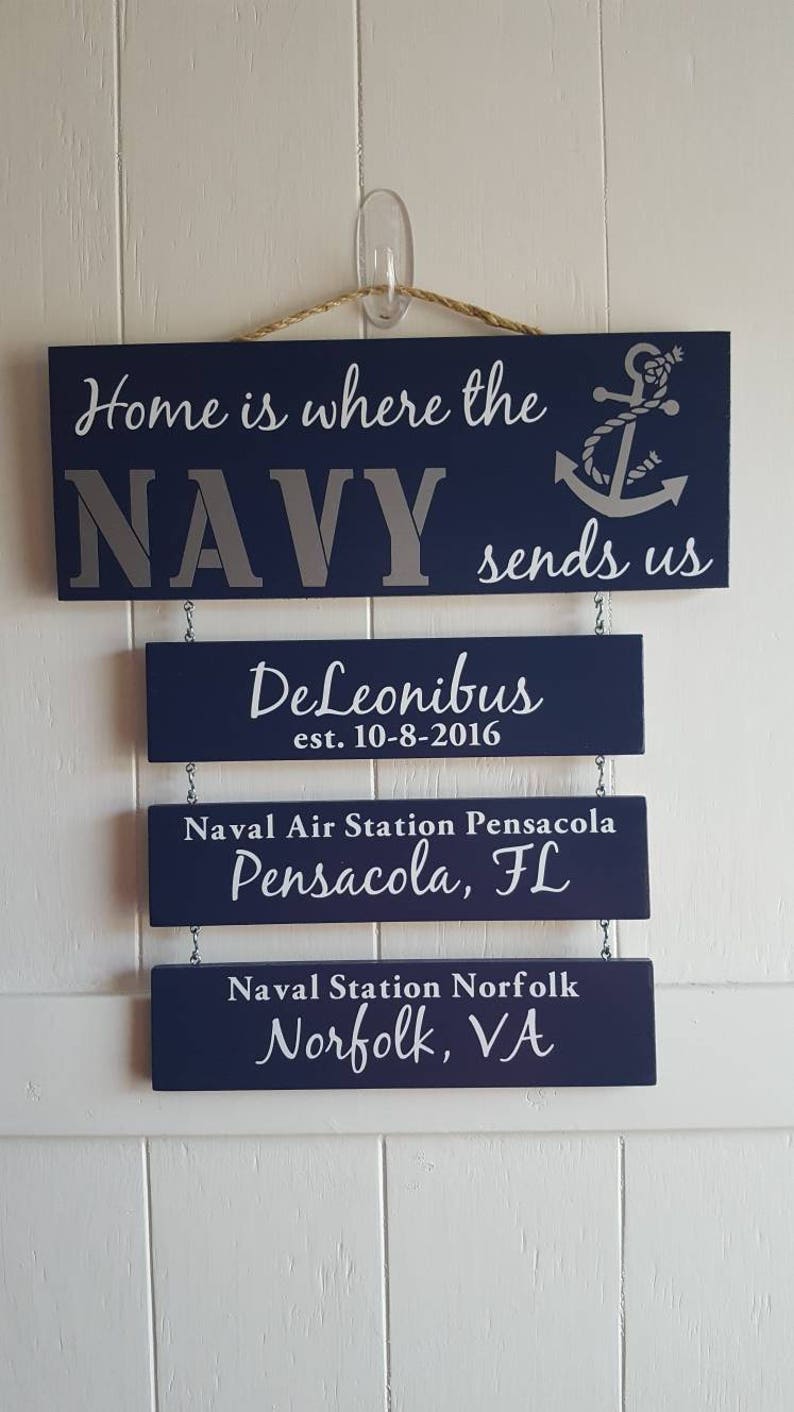 Home is Where the Navy Sends Us Navy Sign Patriotic Wall Etsy