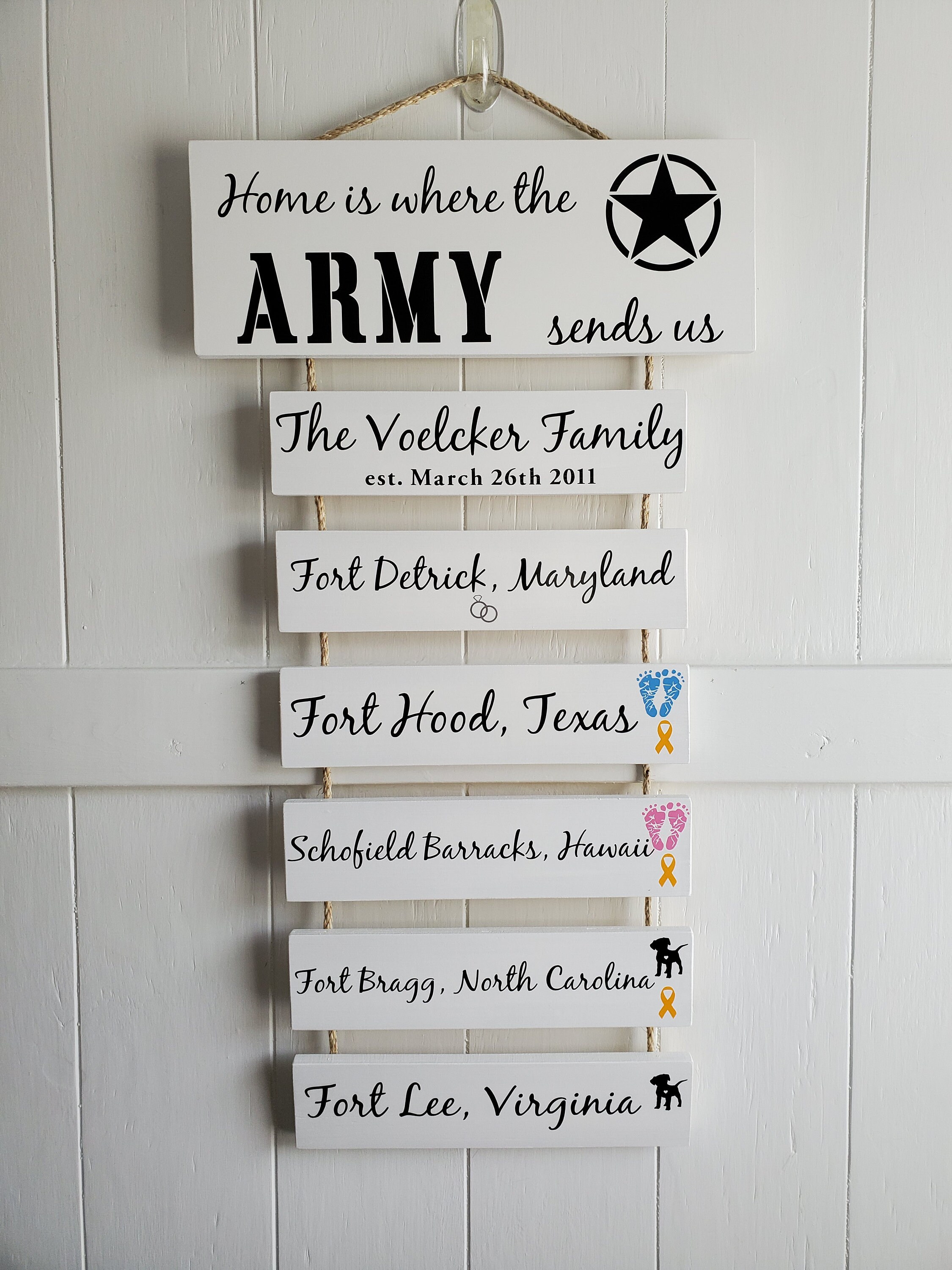 Home is Where the Army Sends Us Army Pride Patriotic Wall Etsy