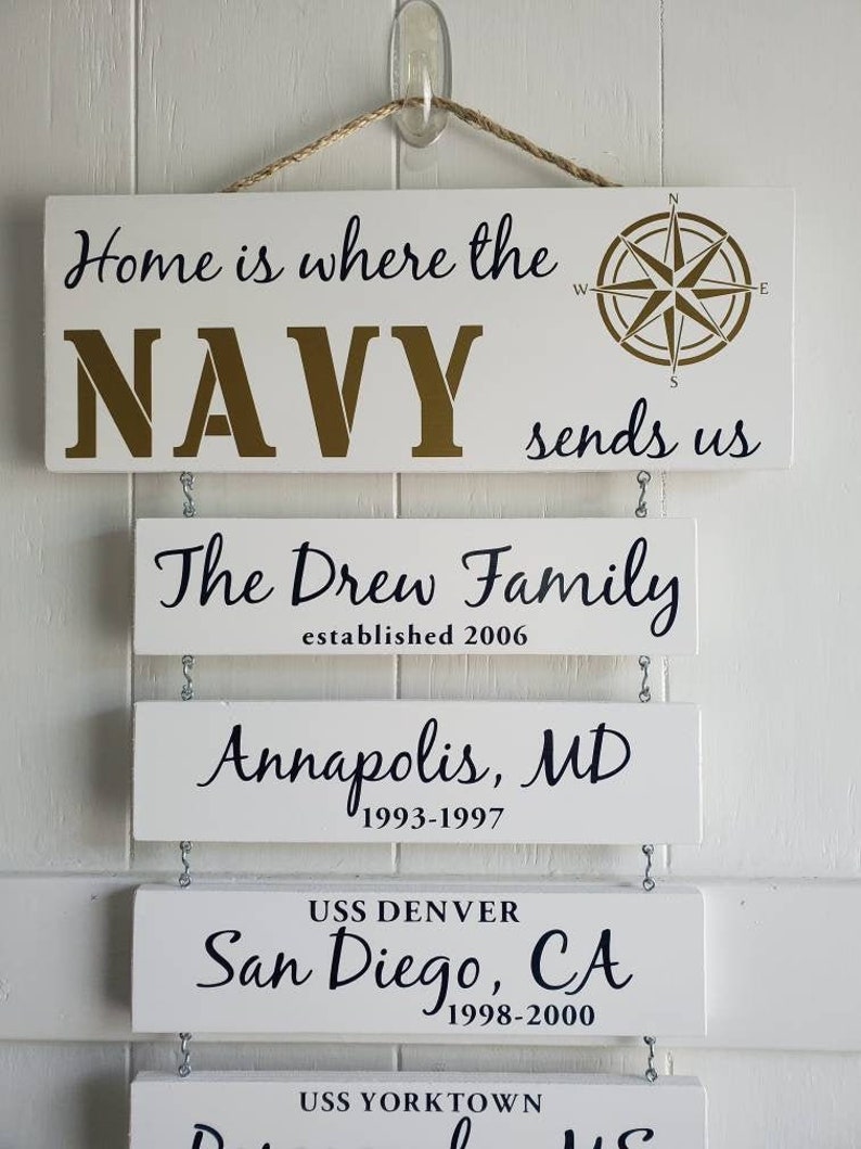 Home is Where the Navy Sends Us Navy Sign Patriotic Wall Etsy