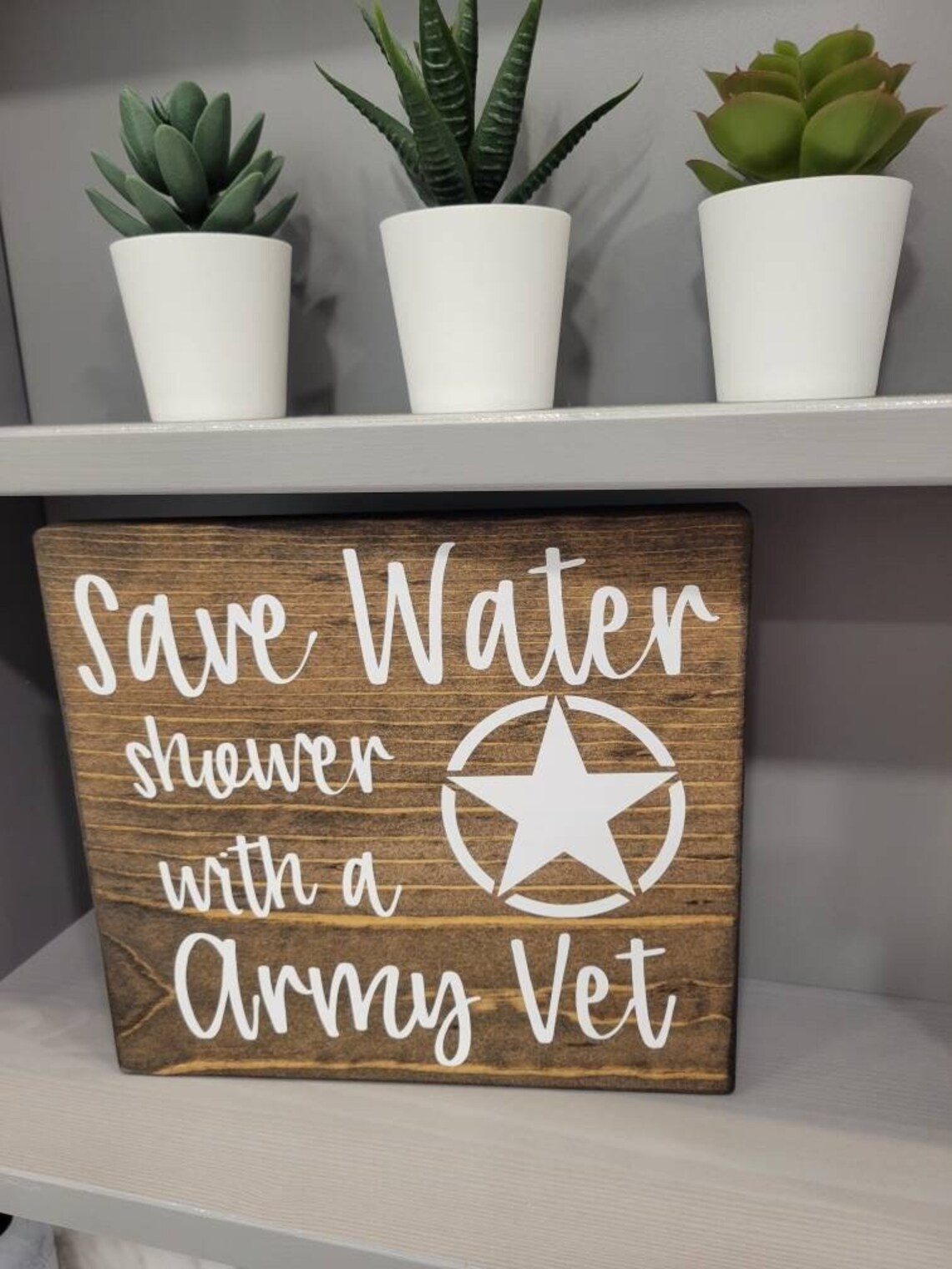 Army Vet Bathroom Sign: Save Water, Military Humor Decor - Etsy