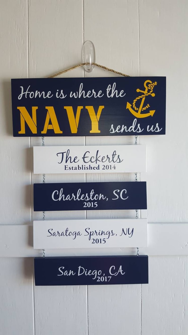 Home is Where the Navy Sends Us Navy Sign Patriotic Wall Etsy