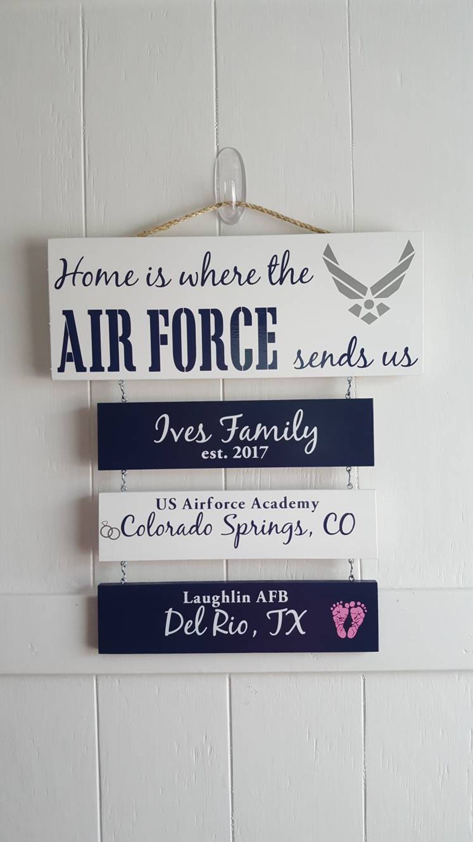 Home is Where the Air Force Sends Us Patriotic Wall Décor Etsy