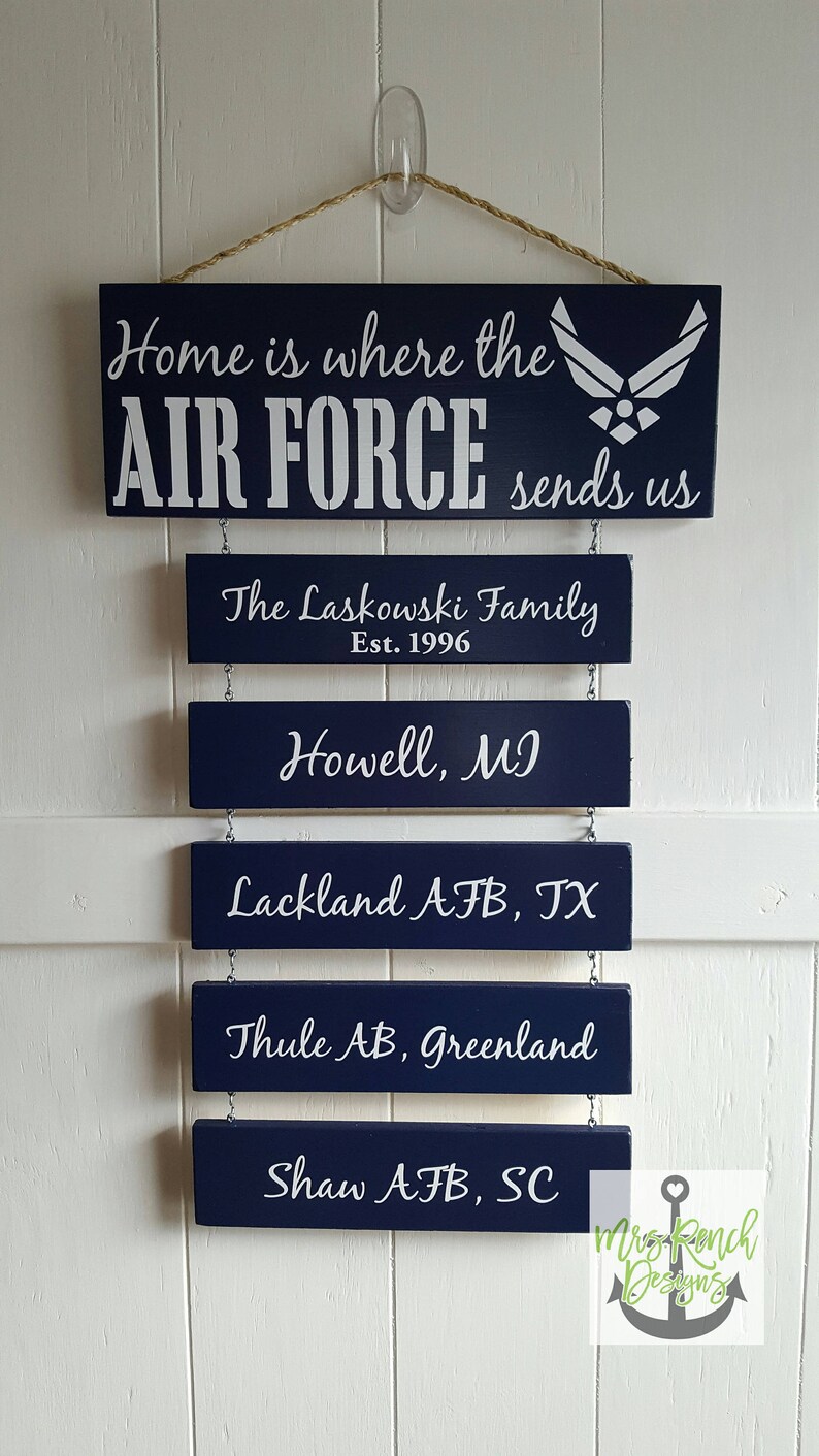 Home is Where the Air Force Sends Us Air Force Family Etsy