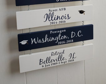 Dual Military Sign Add-On: Duty Station Board