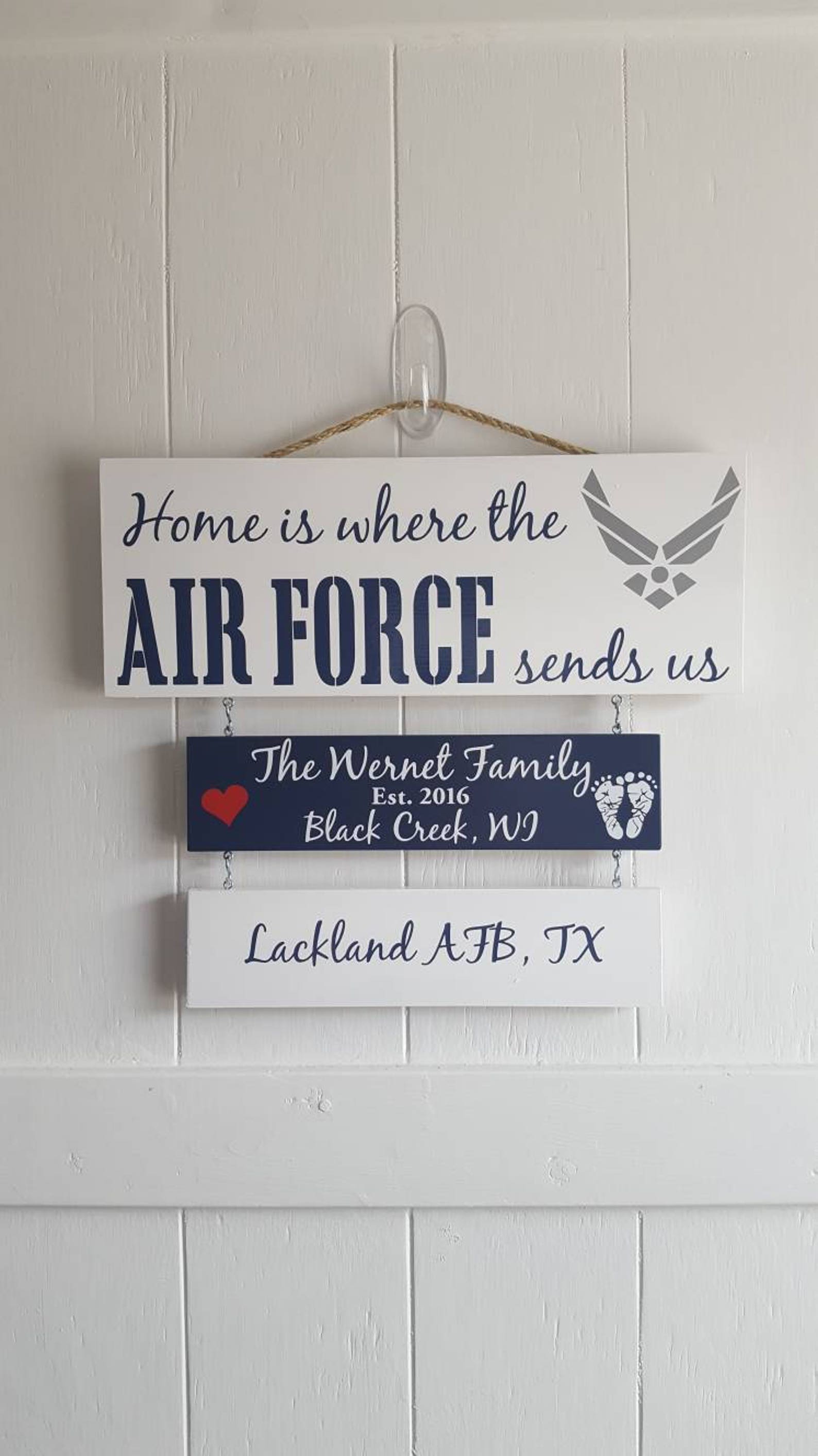 Home is Where the Air Force Sends Us Patriotic Wall Décor Etsy