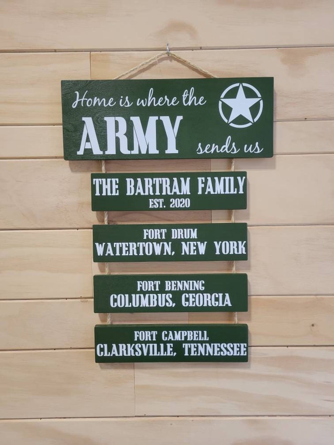 Army Duty Station Sign: Personalized Military Retirement Gift - Etsy