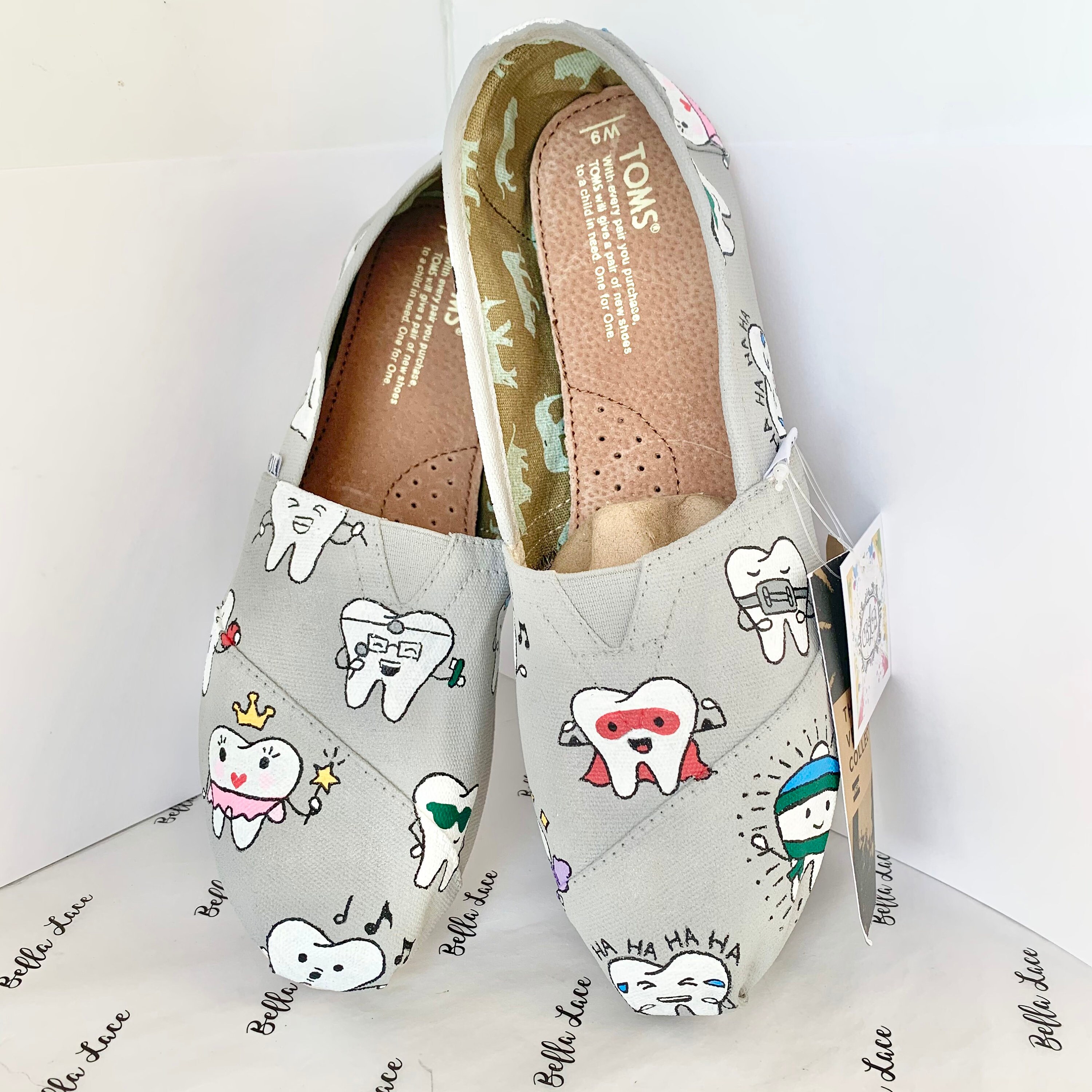 Custom dentist toms shoes custom toms tooth shoes Etsy