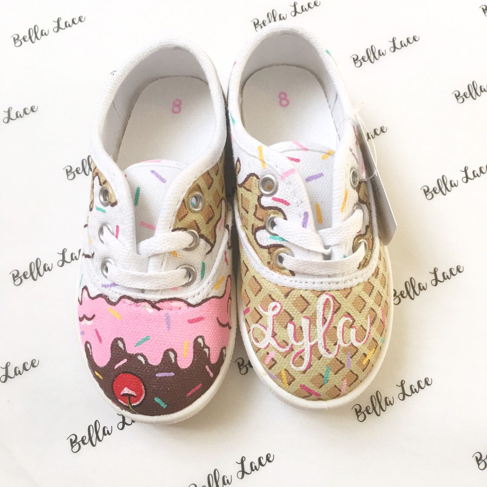 Custom ice cream shoes personalized ice cream shoes ice Etsy