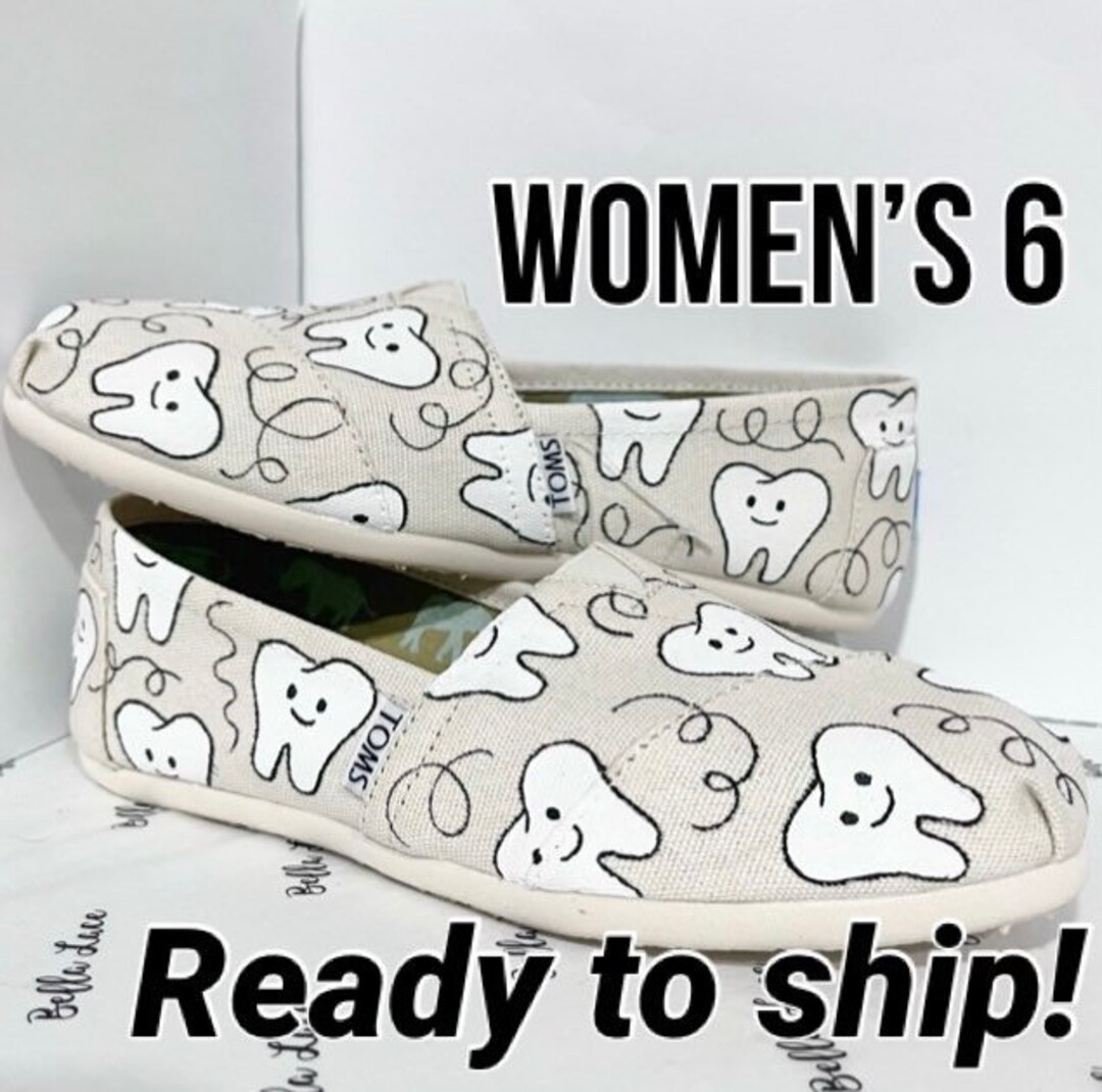 Custom Dentist Toms Shoes Custom Toms Tooth Shoes Etsy