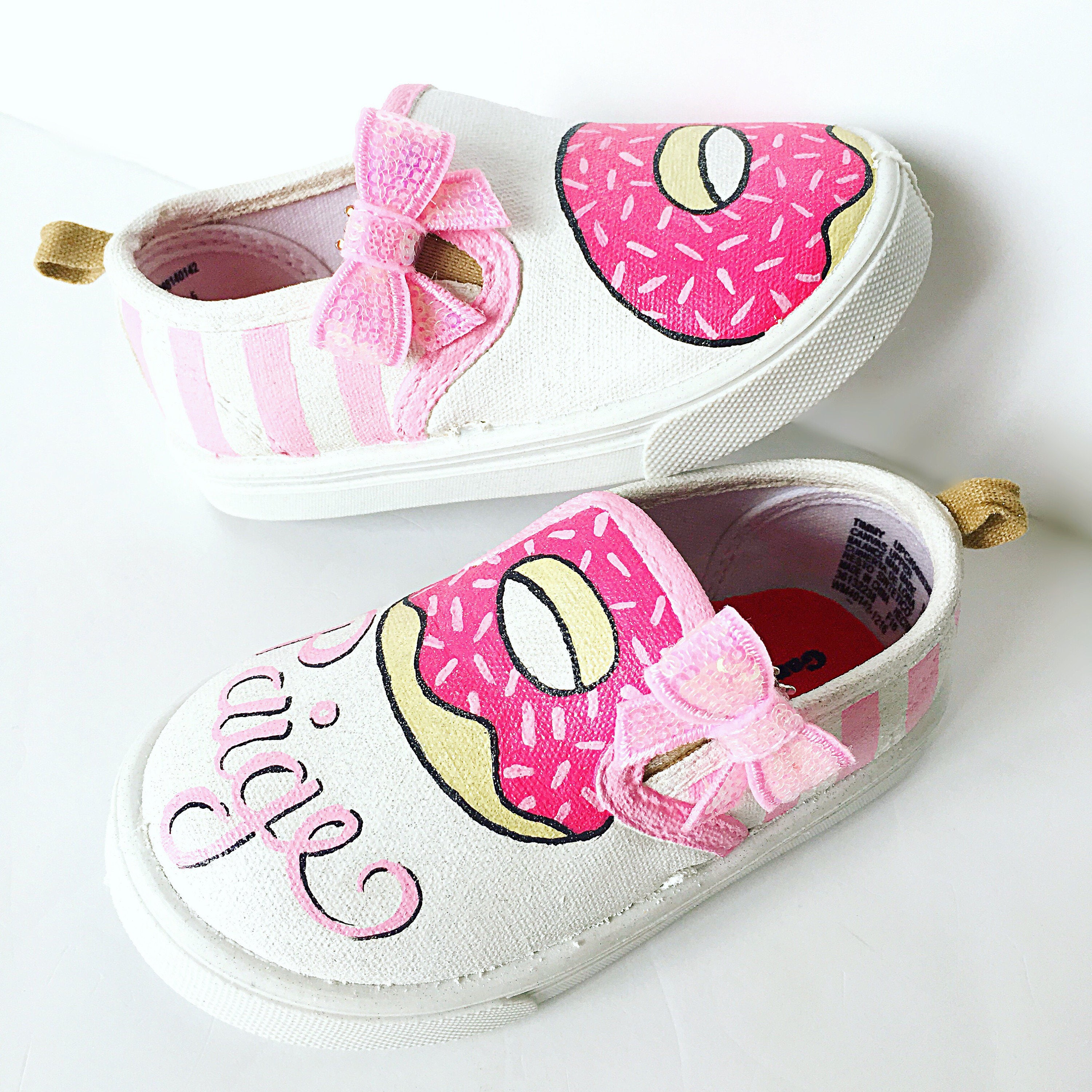 Custom donut canvas shoes personalized doughnut shoes Etsy