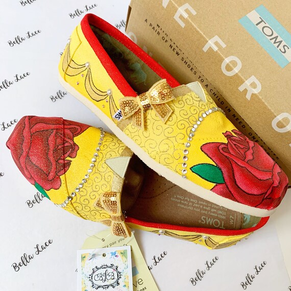 Beauty And The Beast Shoes Custom Belle Shoes Princess Etsy Beauty And The Beast Shoes Custom Belle Shoes Princess Etsy