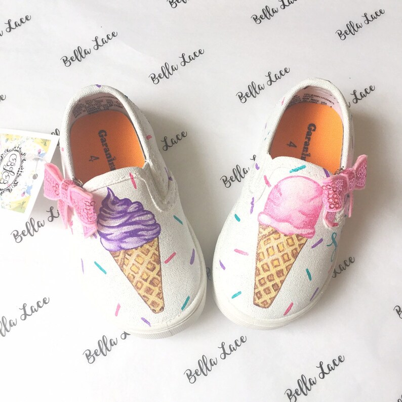 Custom ice cream shoes personalized ice cream shoes ice Etsy
