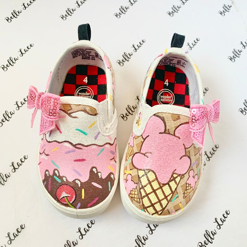 Infant Size 4 Ice Cream Shoes Ice Cream Theme Ice Cream Etsy