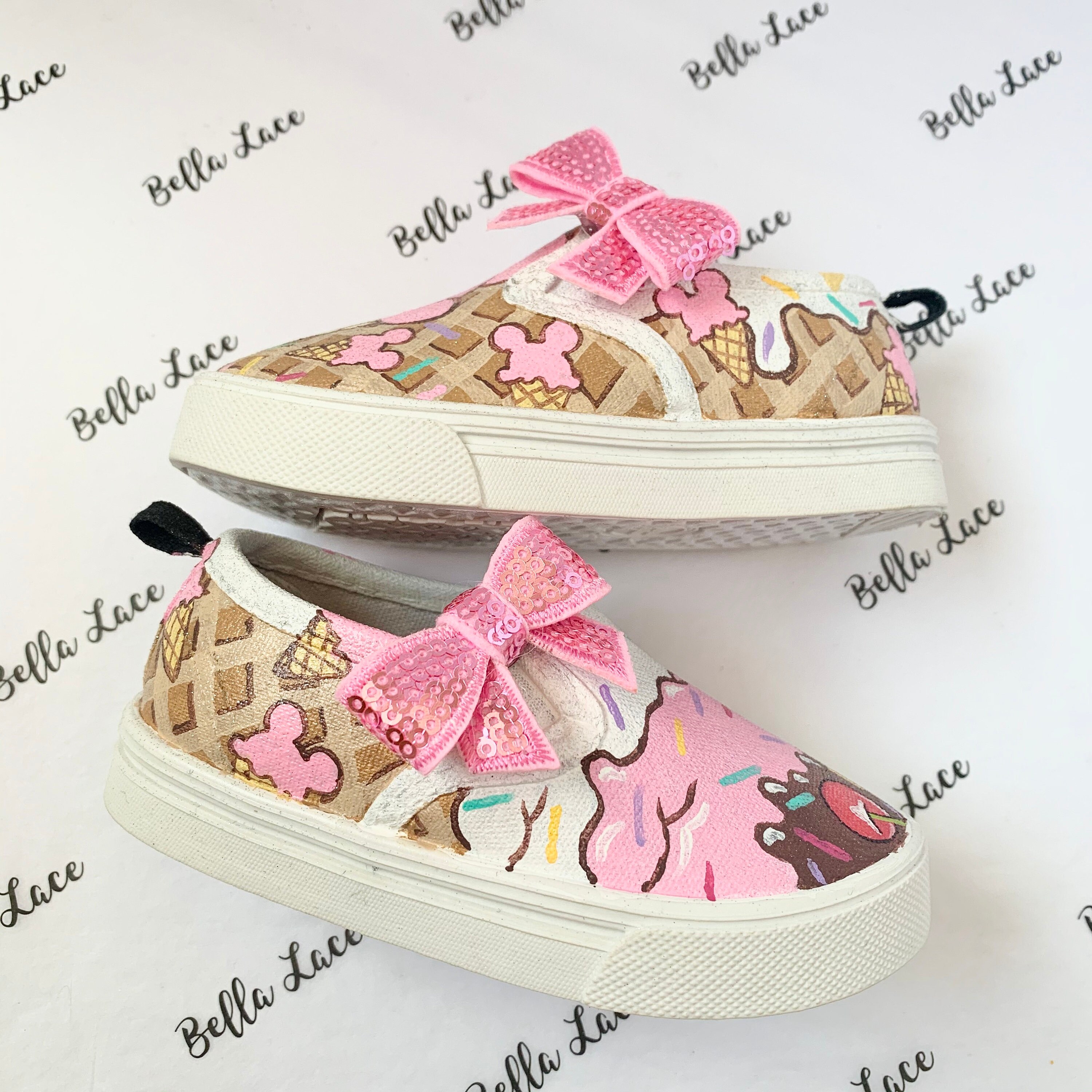 Infant size 4 ice cream shoes ice cream theme ice cream Etsy
