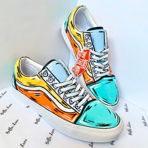 Custom Painted Cartoon Old Skool Vans Lace up Shoes Custom - Etsy