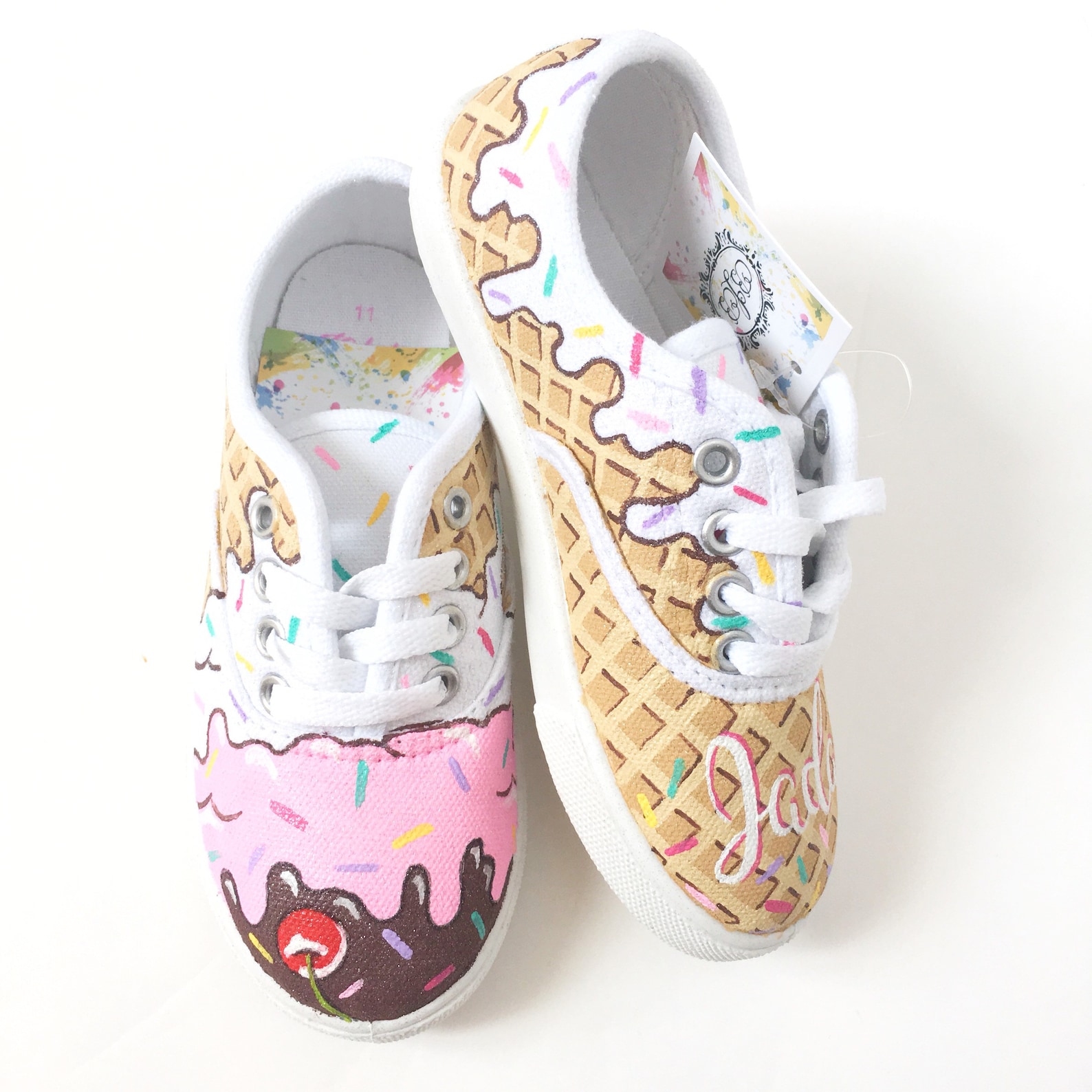 Custom ice cream shoes personalized ice cream shoes ice Etsy