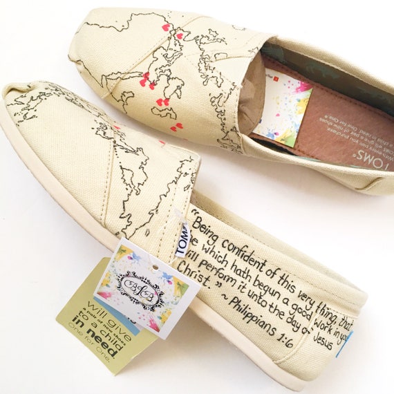 Custom world map shoes 