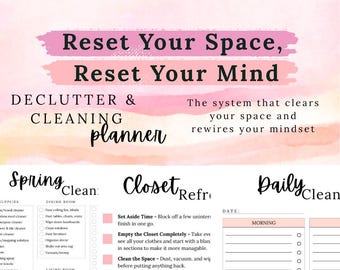 Declutter & Cleaning Planner: Home Reset Guide (Digital Download)