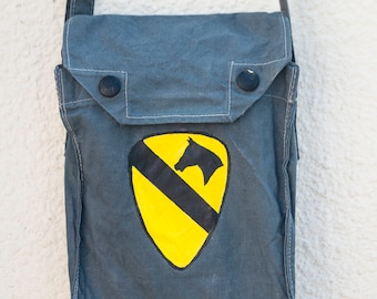 Hand painted small shoulder bag - 1st Cavalry