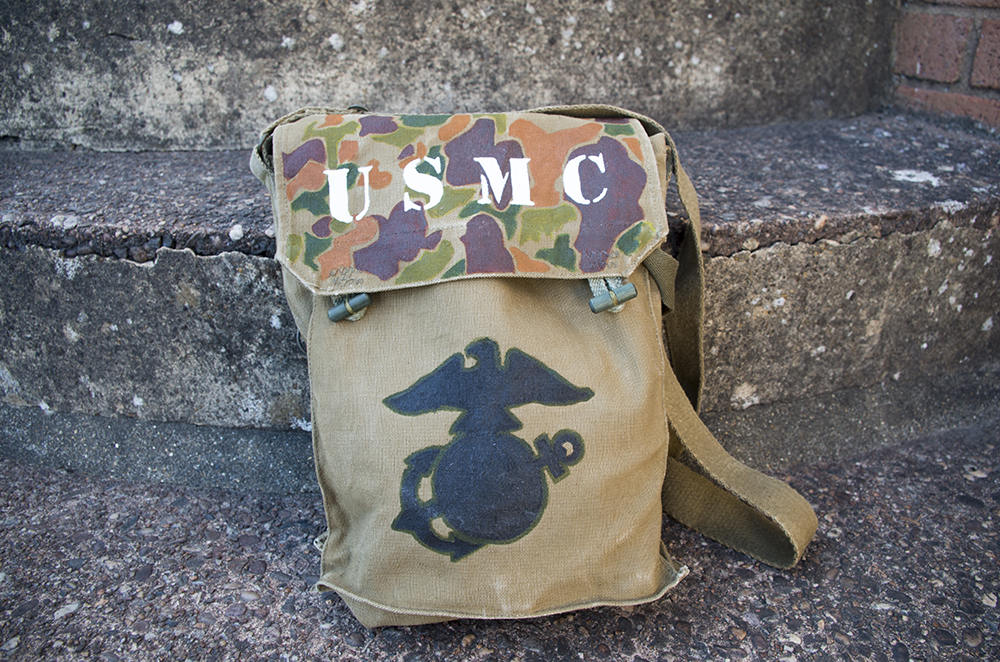 Hand painted messenger bag USMC Etsy