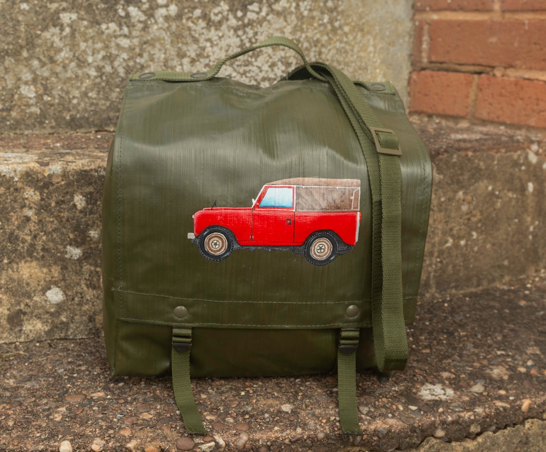Hand Painted Army Bag Red 4x4 Truck - Etsy