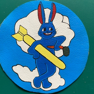 Hand painted USAAF 324th Bomb Squadron leather patch