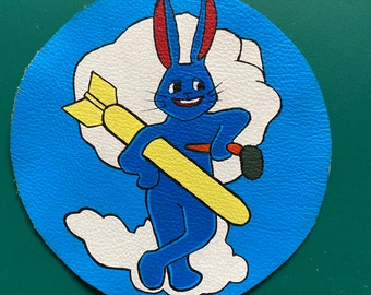 Hand painted USAAF 324th Bomb Squadron leather patch