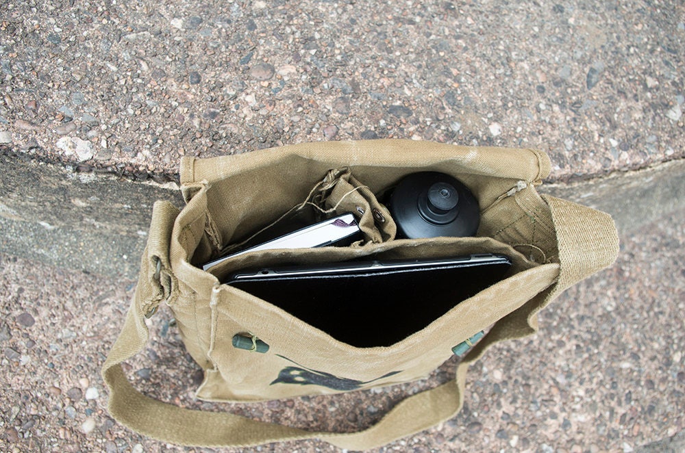 Hand Painted Messenger Bag USMC Etsy UK