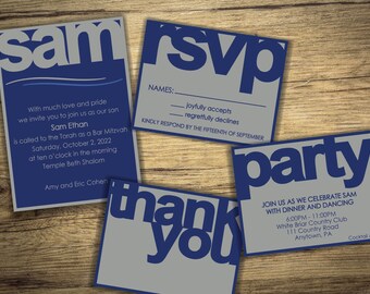 Bar Mitzvah Invite | Etsy