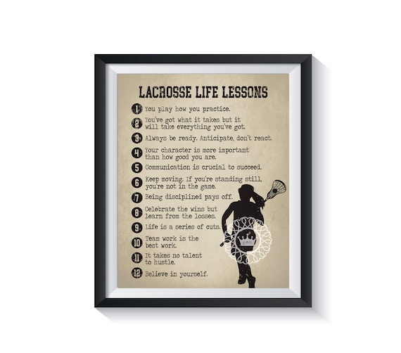 Girls Lacrosse Gift, Girl's Lacrosse Poster, Lacrosse Team Gift