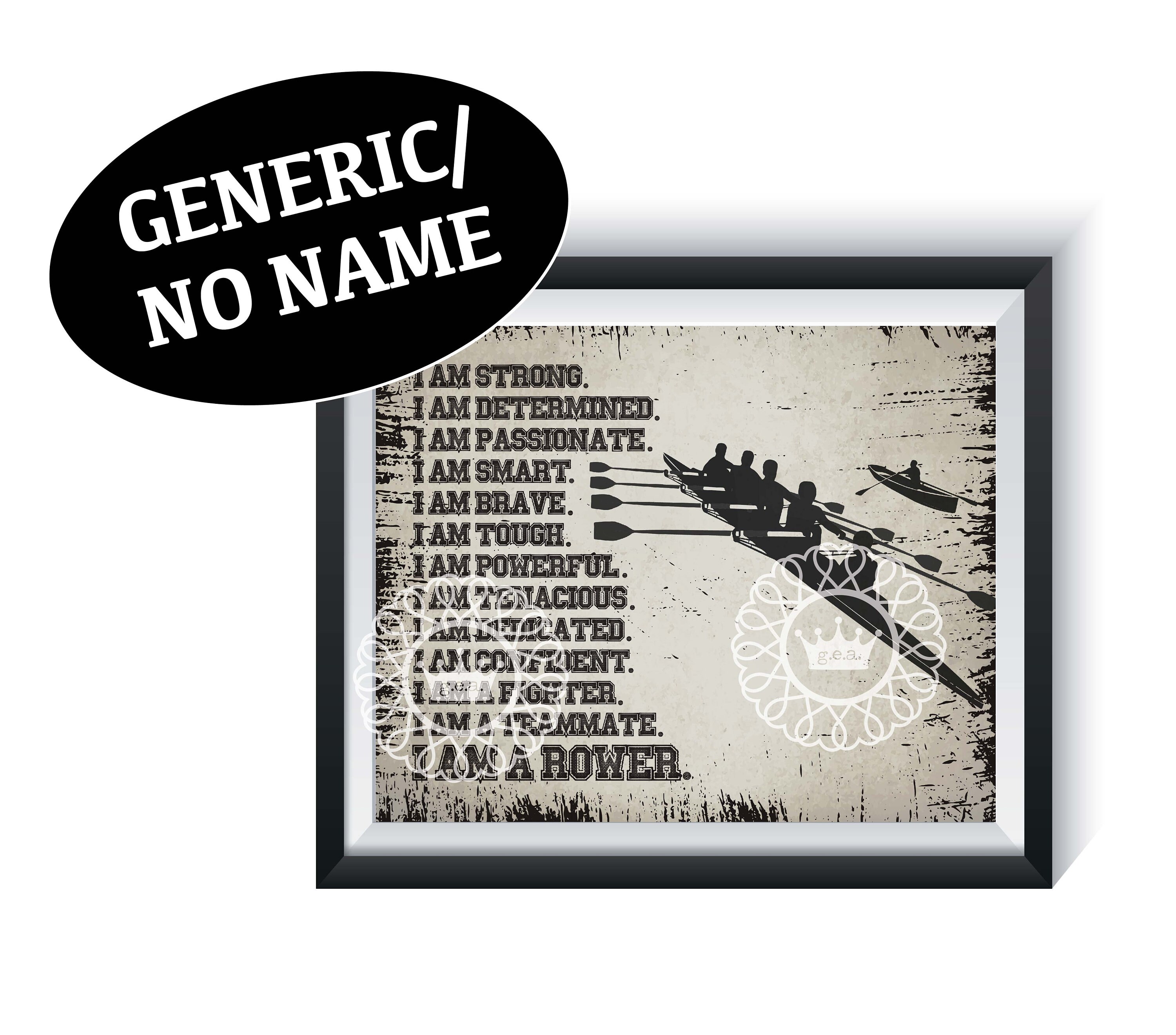 Rowing Art Print Qty 1 Boys Crew Team Gift Team Senior Rower Present ...