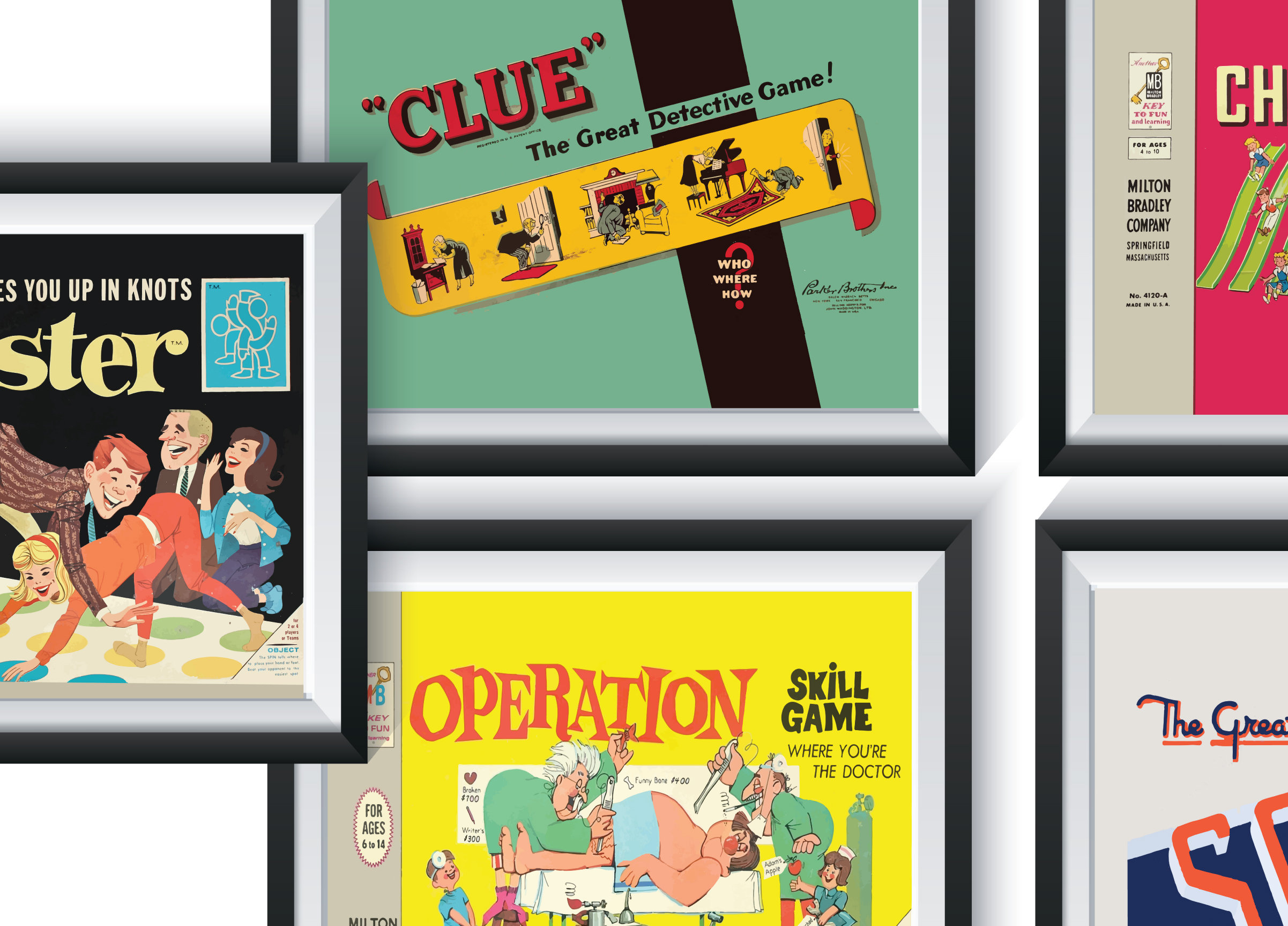 Vintage Board Game Box Art Prints UNFRAMED Qty 10 Playroom Etsy