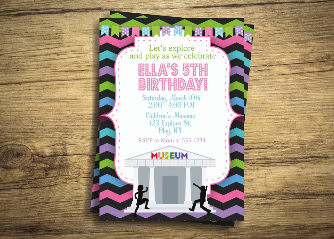 Museum Birthday Party Invitation Children's Museum, Discovery Museum ...