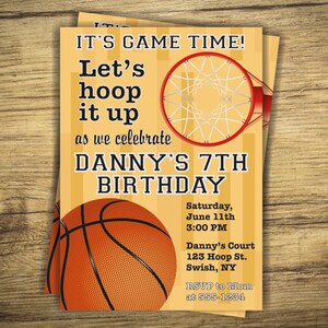 Basketball Birthday Party Invitation Basketball Jersey Etsy Basketball Birthday Party Invitation Basketball Jersey Etsy