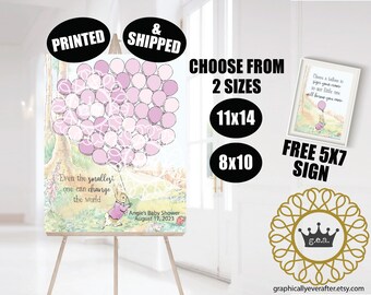 Peter Rabbit Baby Shower Personalized Guest Book Alternative Keepsake Girls Pink Sign a Balloon First Birthday Gift Digital File Printable